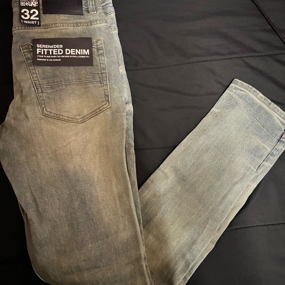 Sereneded Slim Fit Jeans - Light Gray
